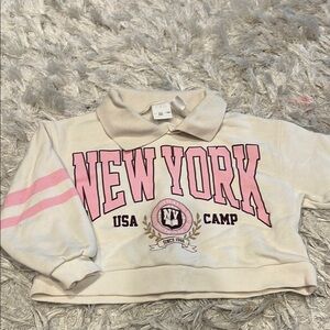 Pink and Cream New York USA Camp Sweatshirt